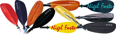 a whole range of paddles at nigel kayak store