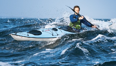 nigl foster in action paddling the Whisky16 kayak